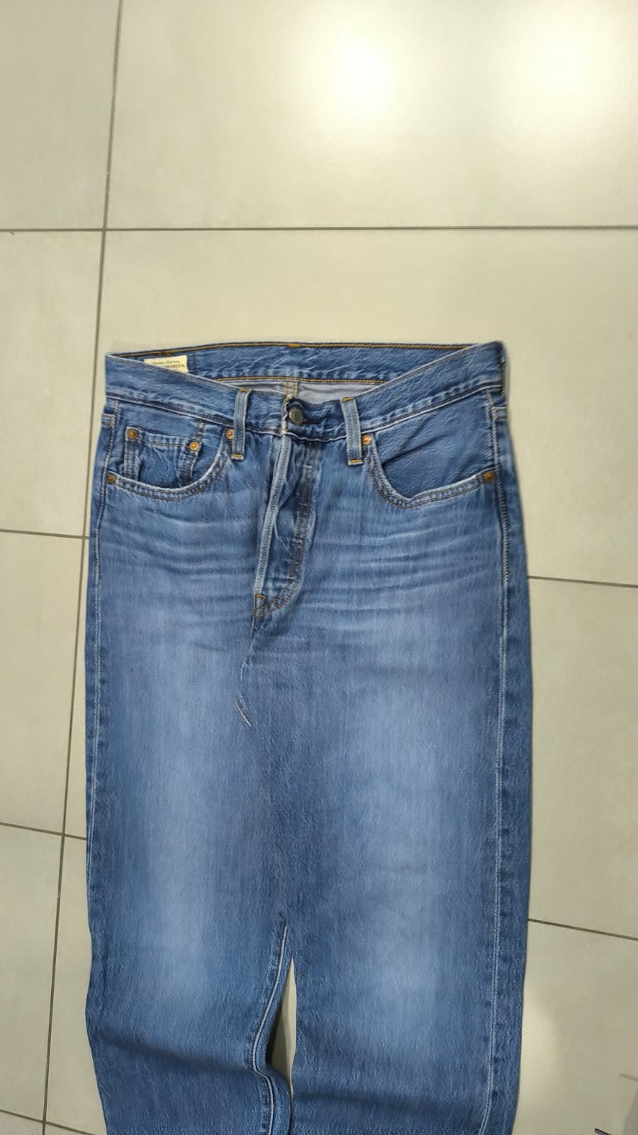 Denim Levis 501 Sfrangiato Straight Fit  (S)