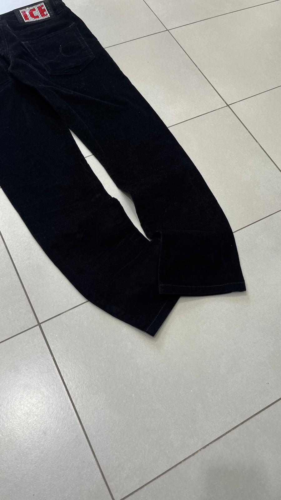 Pantalone in Velluto Silk Iceberg Straight Fit (XS)