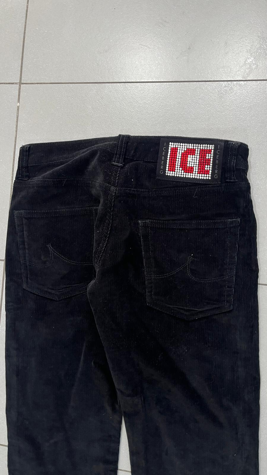 Pantalone in Velluto Silk Iceberg Straight Fit (XS)