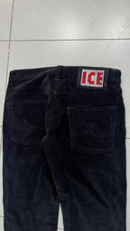 Pantalone in Velluto Silk Iceberg Straight Fit (XS)