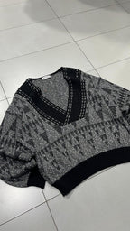 Maglione Scollo a V Carlo Colucci in Lana (XL)