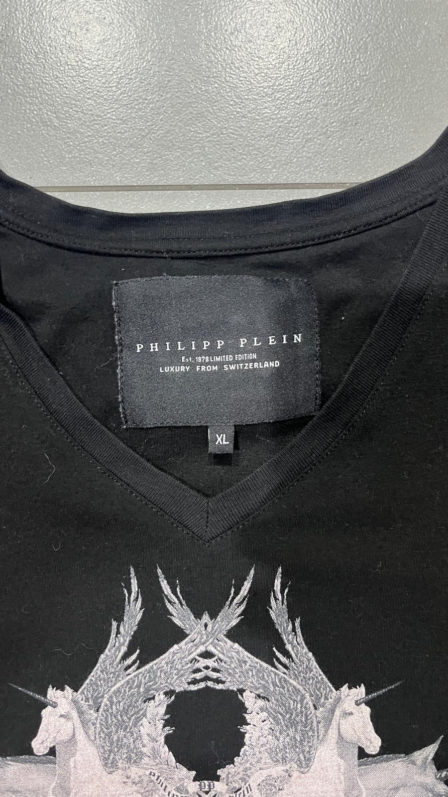 T-Shirt Philipp Plein Scollo a V Embroidered (XL)