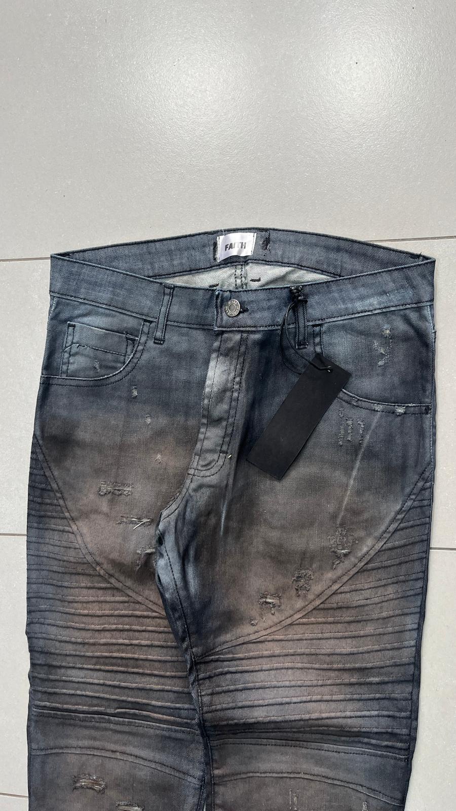 Denim Jeans Biker Skinny Fit Washed (S)