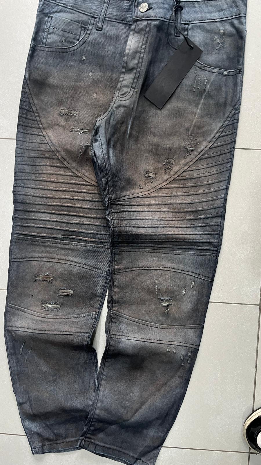 Denim Jeans Biker Skinny Fit Washed (S)