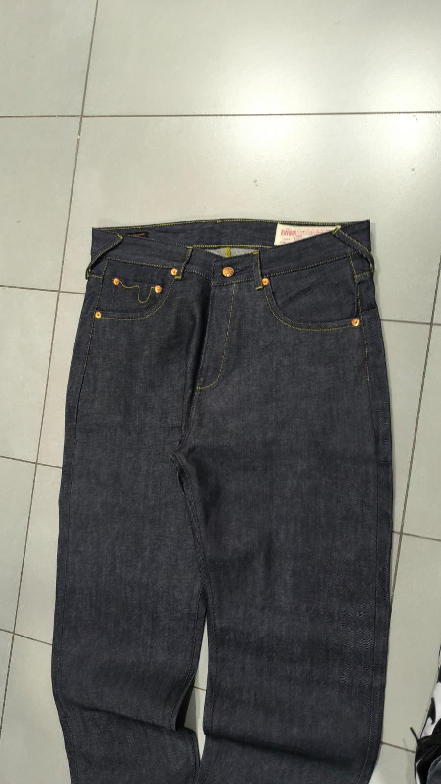 Raw Denim Jeans Evisu Blue Dragon Baggy Fit (M)