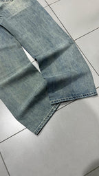 Denim Jeans Stone Wash Baggy Fit (S)