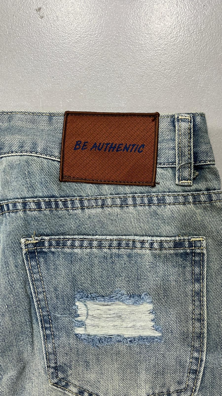 Denim Jeans Stone Wash Baggy Fit (S)