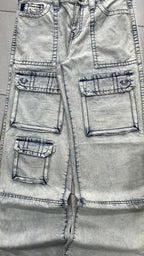 Denim Cargo Jeans True Religion Baggy Fit Light Blue (S)