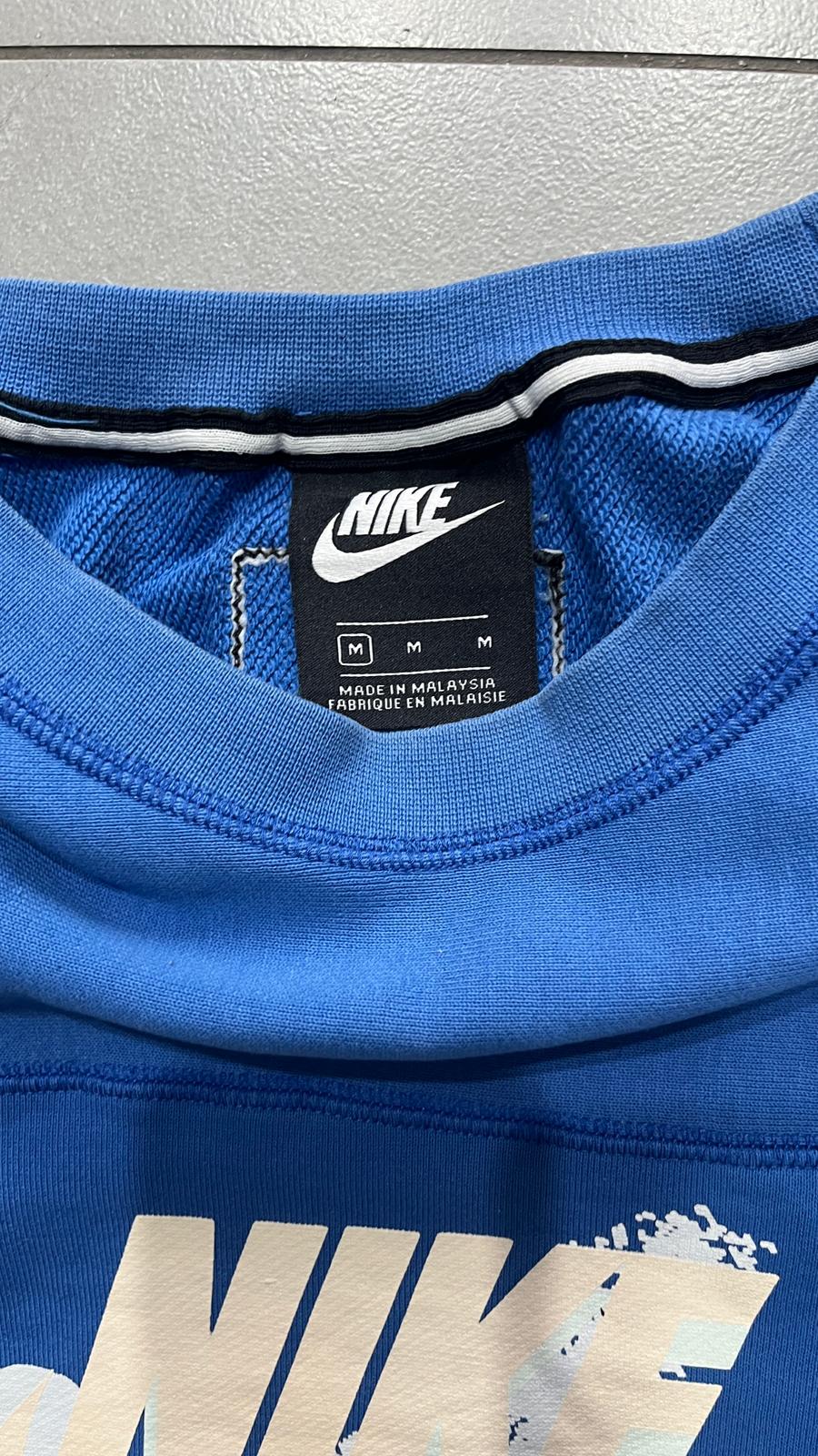 Felpa Nike Girocollo Blu con Stampa (M)