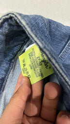 Denim Jeans Wrangler Blu Bootcut Baggy Fit (XS)