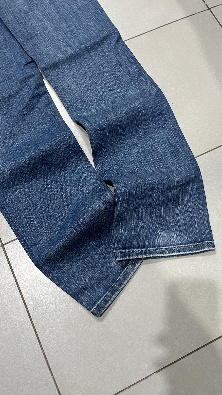 Denim Jeans Low Waist Restart Straight Fit Embroidered (S)
