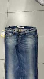 Denim Jeans Low Waist Restart Straight Fit Embroidered (S)