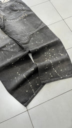 Denim Jeans Enyce Black Painted Baggy Fit (XL)