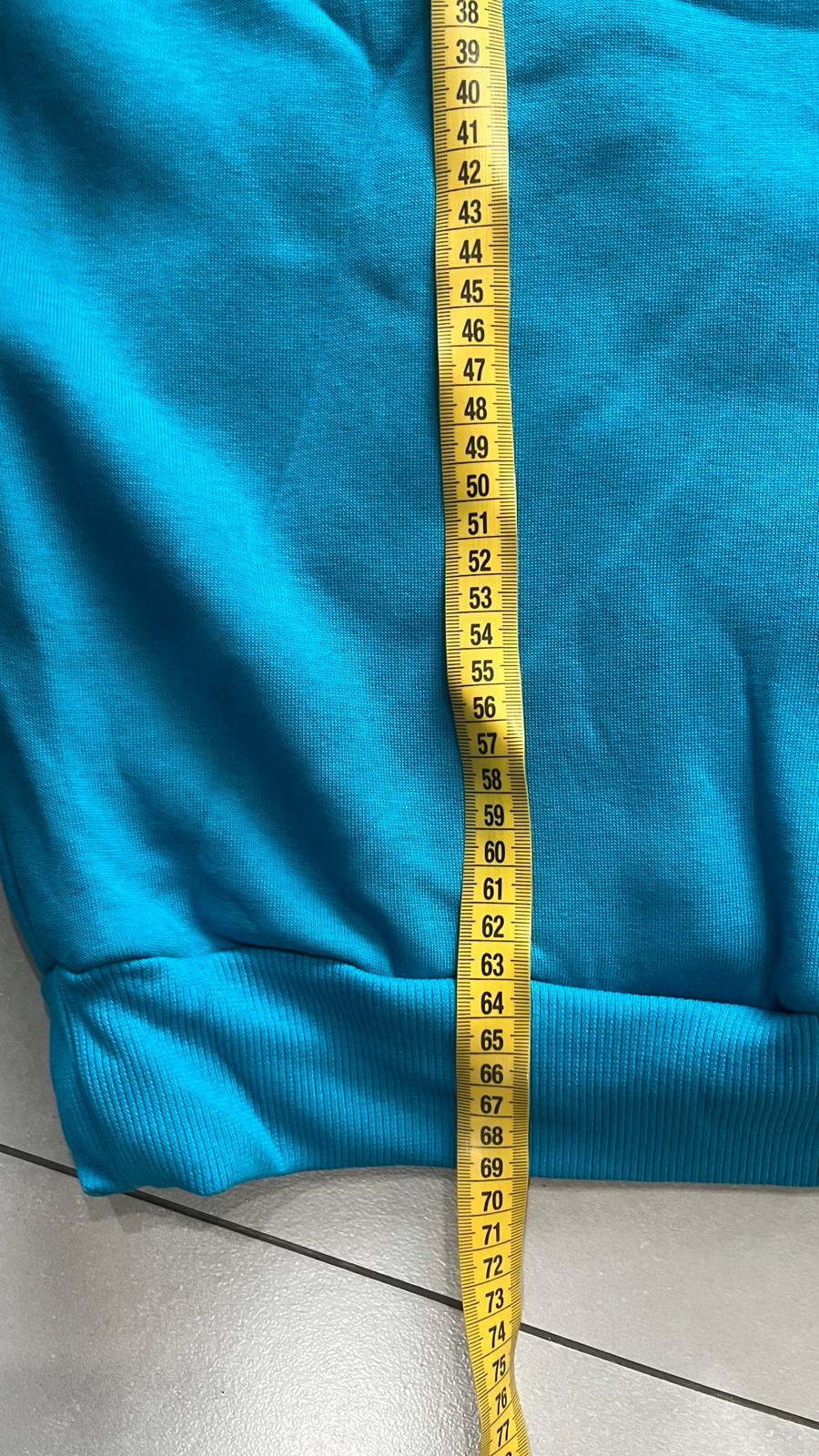 Tuta Completa Blu Cotton TrackSuit Baggy Fit Hoodie (L)