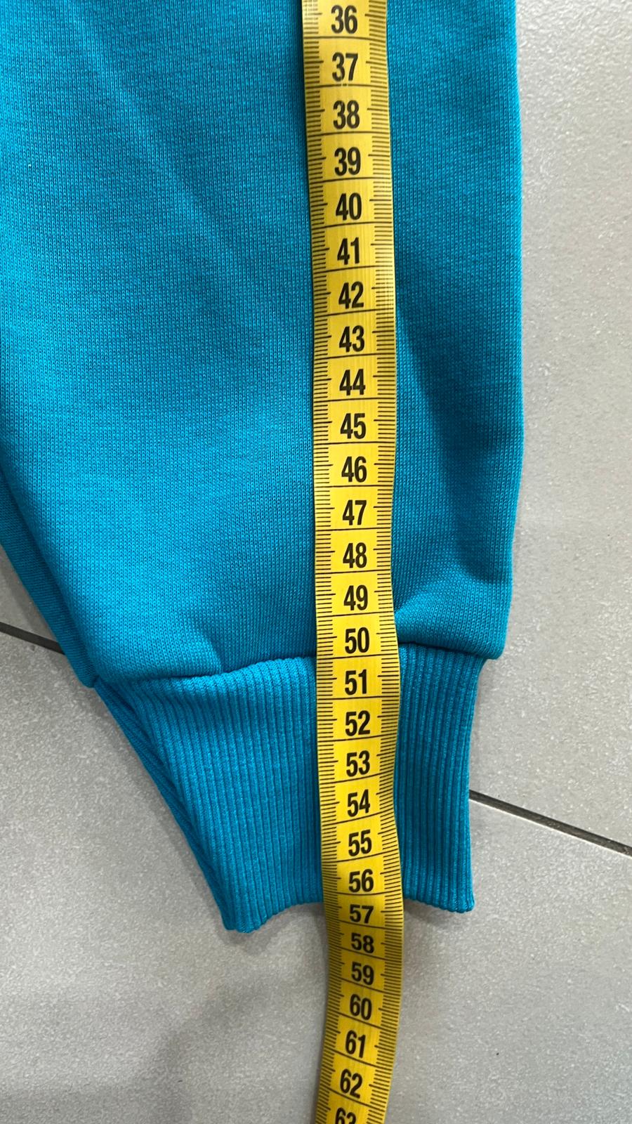 Tuta Completa Blu Cotton TrackSuit Baggy Fit Hoodie (L)