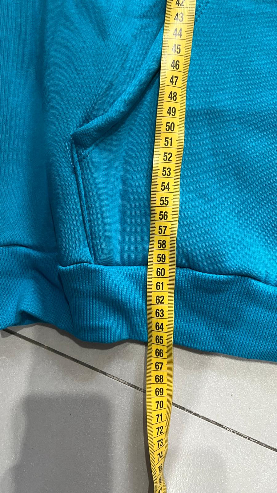 Tuta Completa Blu Cotton TrackSuit Baggy Fit Hoodie (M)