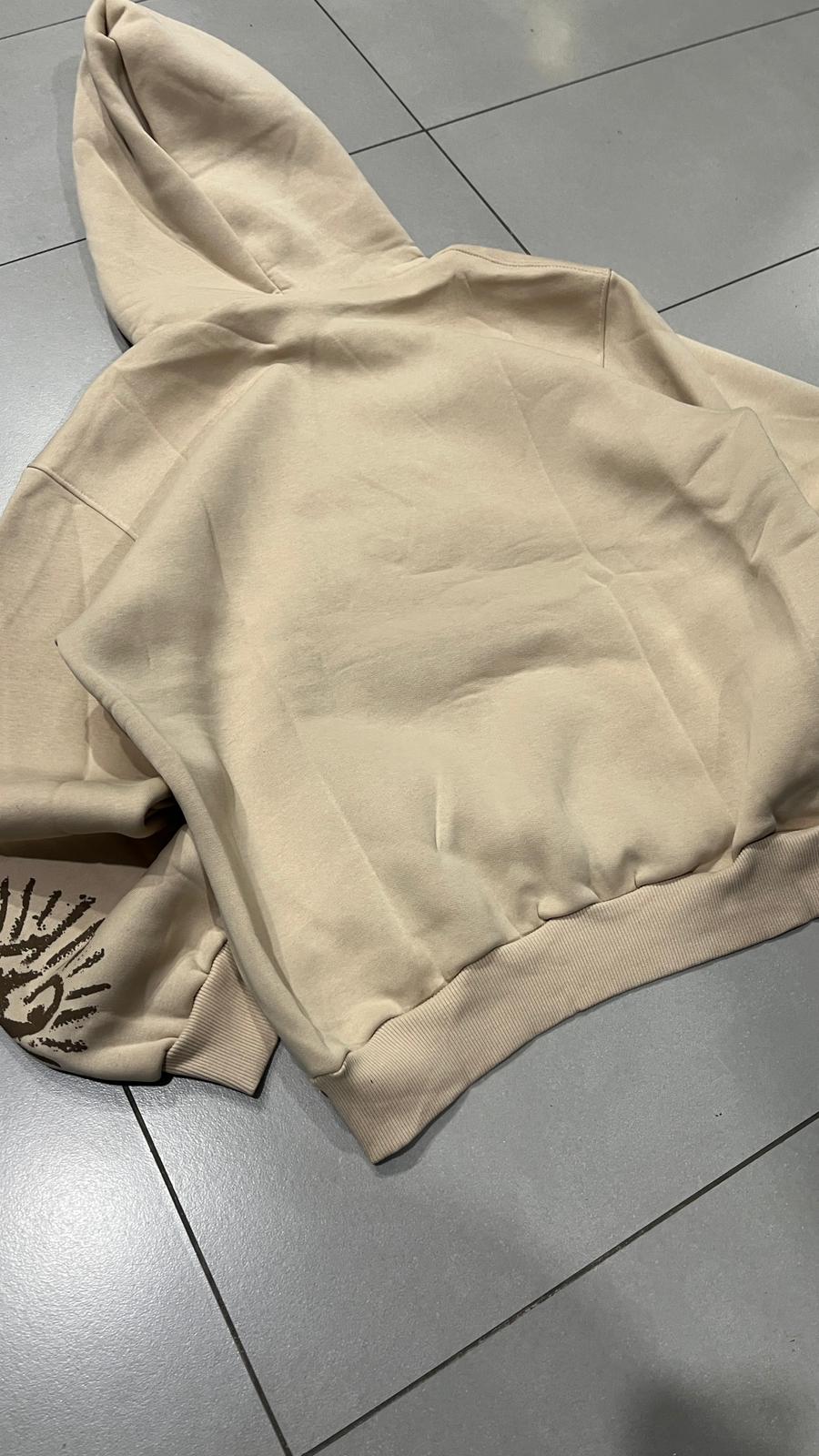 Felpa 361 Beige Arabic Puff Print NEW Boxy Fit (L)