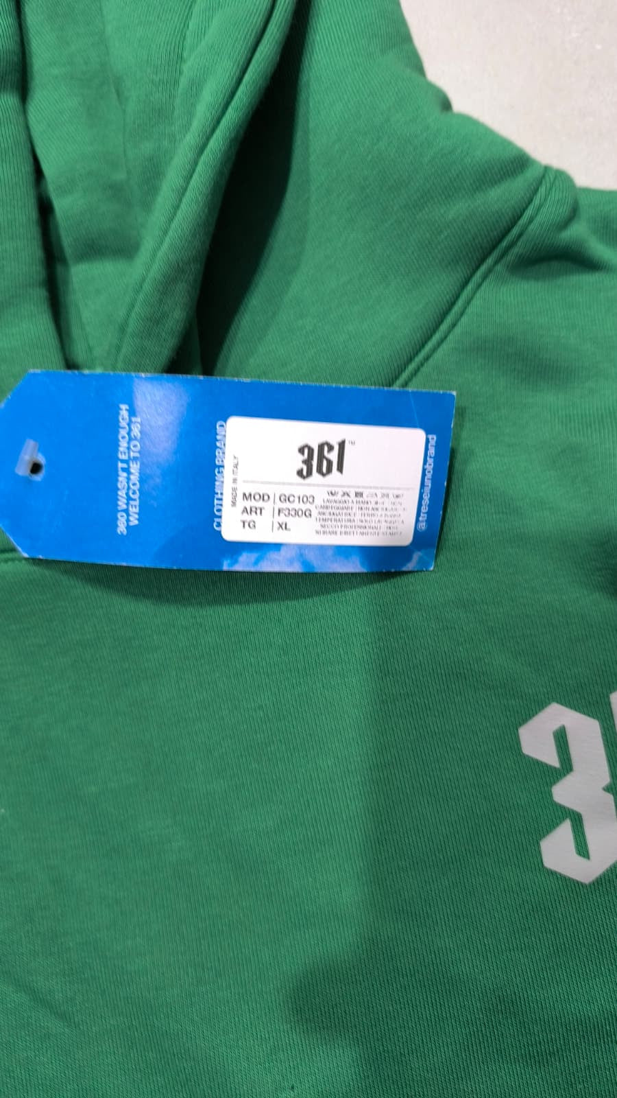 Felpa Angel Printed Green / Silver 361 NEW (XL)