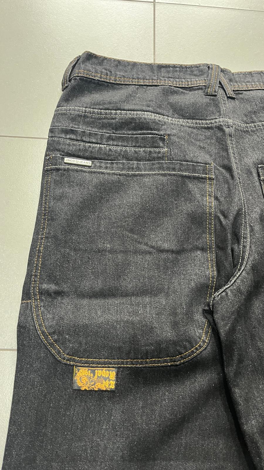 Denim JNCO Jeans Original Super Baggy Fit Embroidered American Hip-Hop (L)