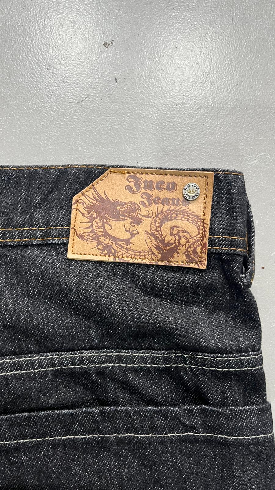 Denim JNCO Jeans Original Super Baggy Fit Embroidered American Hip-Hop (L)