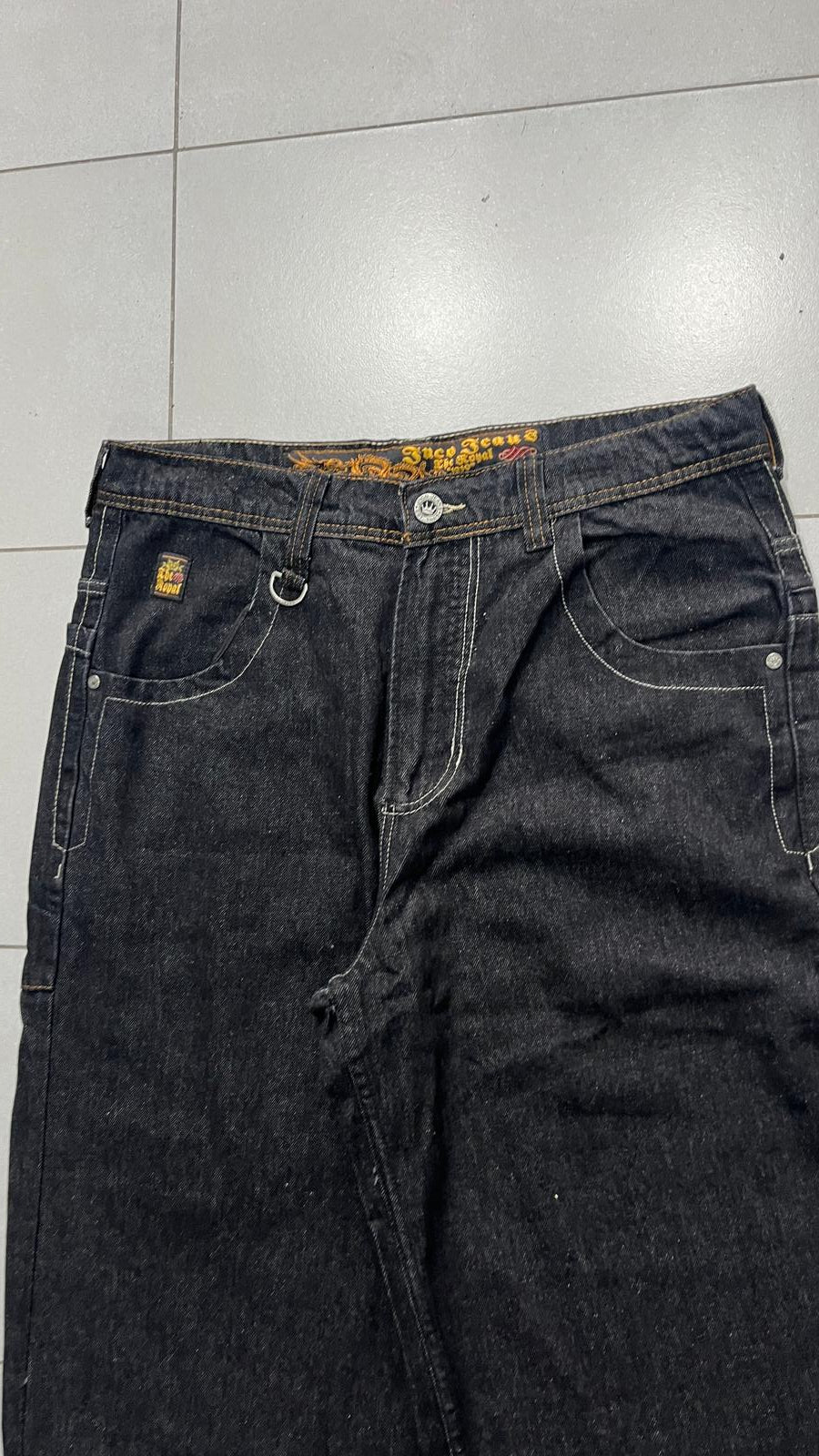 Denim JNCO Jeans Original Super Baggy Fit Embroidered American Hip-Hop (L)