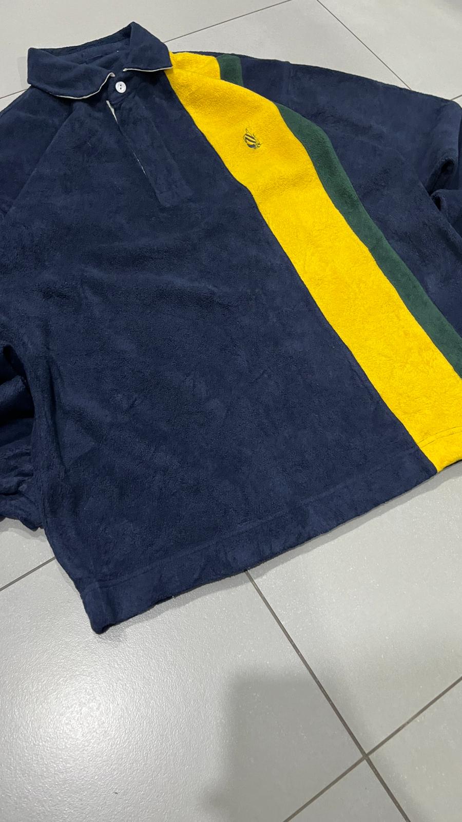 Felpa in Pile Nautica Blu / Gialla (M)