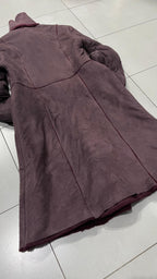 Cappotto Lungo in Pelle Scamosciata (S)