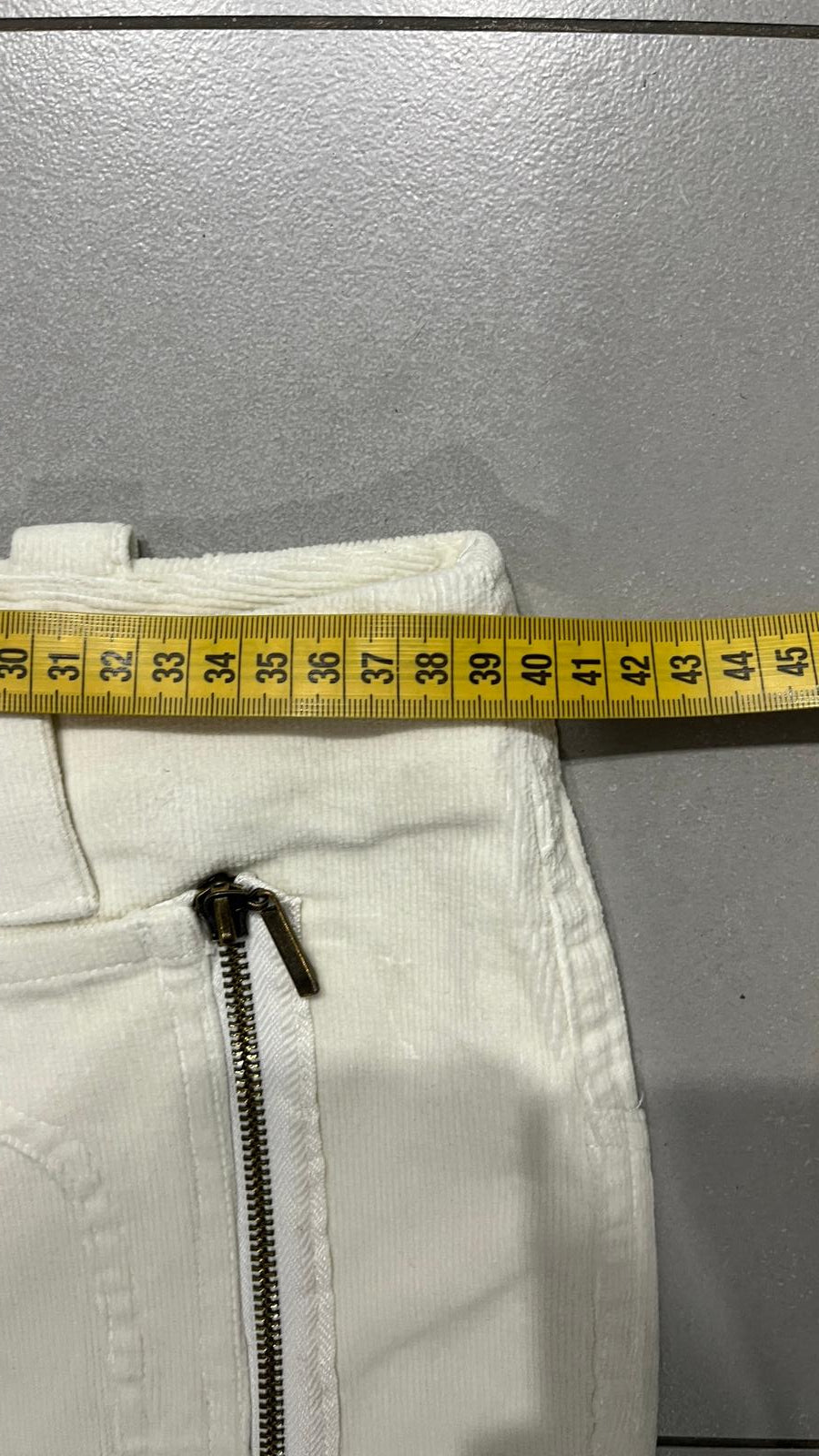 Silk Pants White Baggy Fit Low Waist (M)