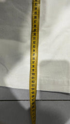 Silk Pants White Baggy Fit Low Waist (M)