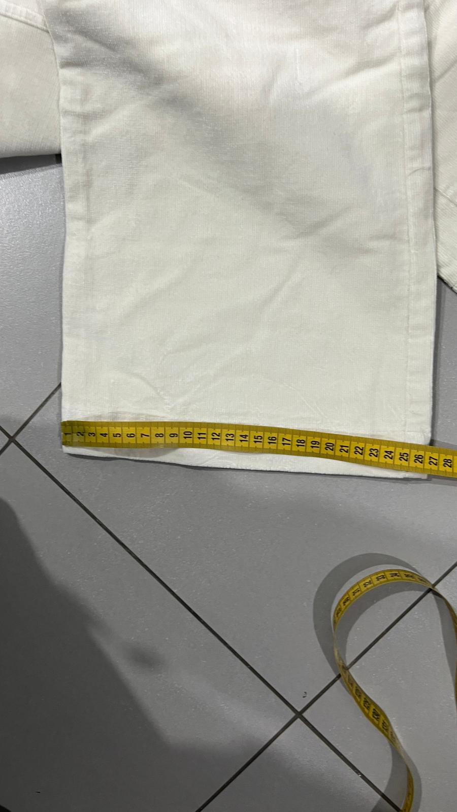 Silk Pants White Baggy Fit Low Waist (M)