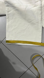 Silk Pants White Baggy Fit Low Waist (M)