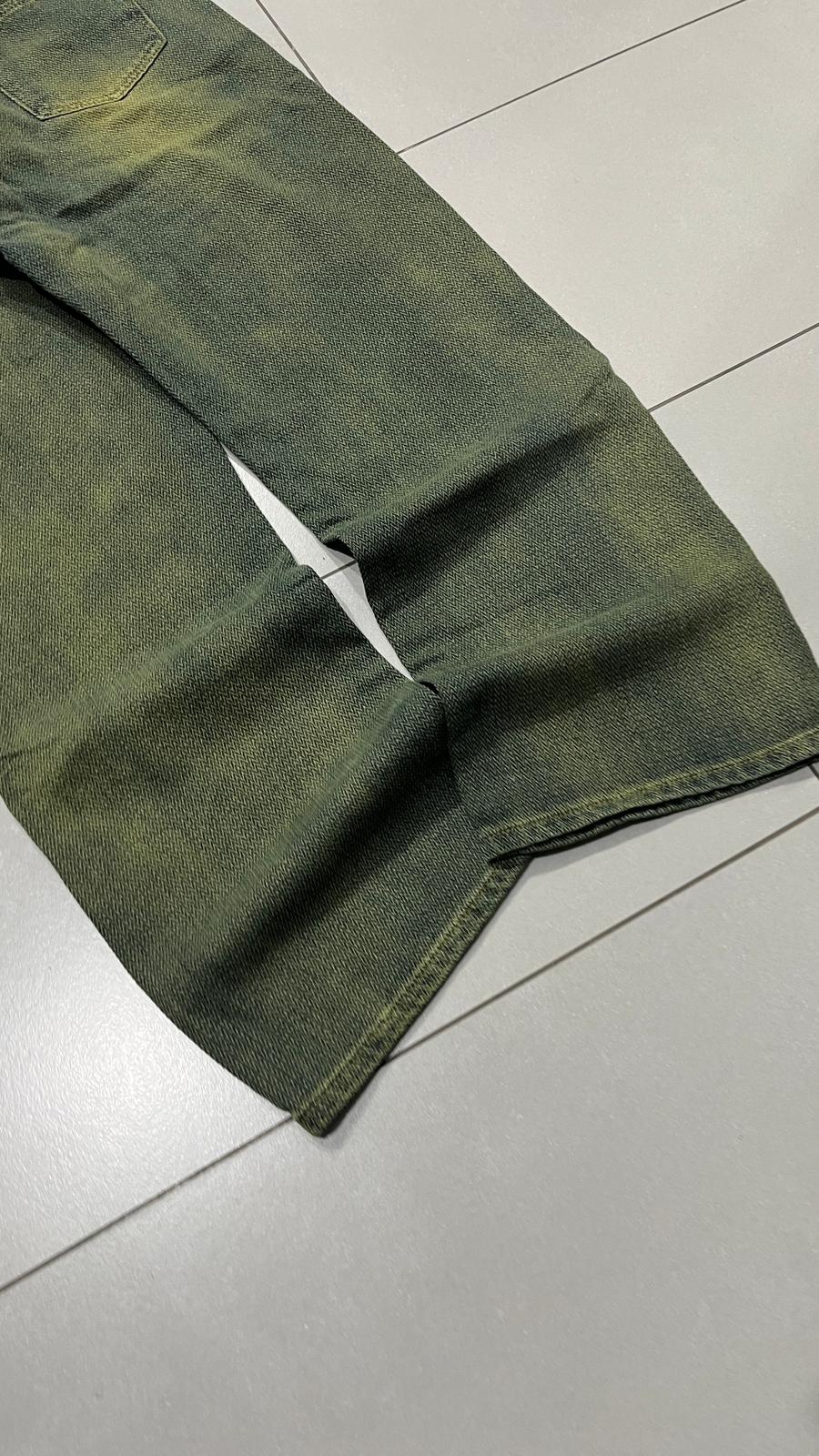 Denim Stone Wash Particular Pattern Baggy Fit (S)