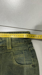 Denim Stone Wash Particular Pattern Baggy Fit (S)