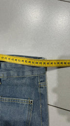 Denim Jeans Flare Sfrangiato Baggy Fit (XS)