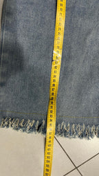 Denim Jeans Flare Sfrangiato Baggy Fit (XS)