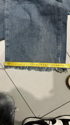 Denim Jeans Flare Sfrangiato Baggy Fit (XS)
