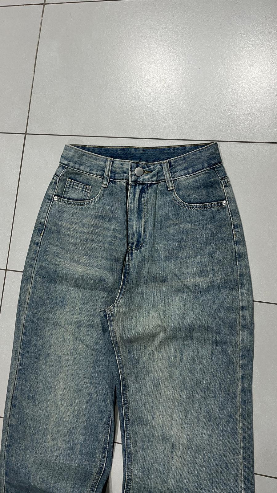 Denim Jeans Embroidered "V" Blu Wash (XS)