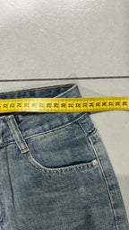 Denim Jeans Embroidered "V" Blu Wash (XS)