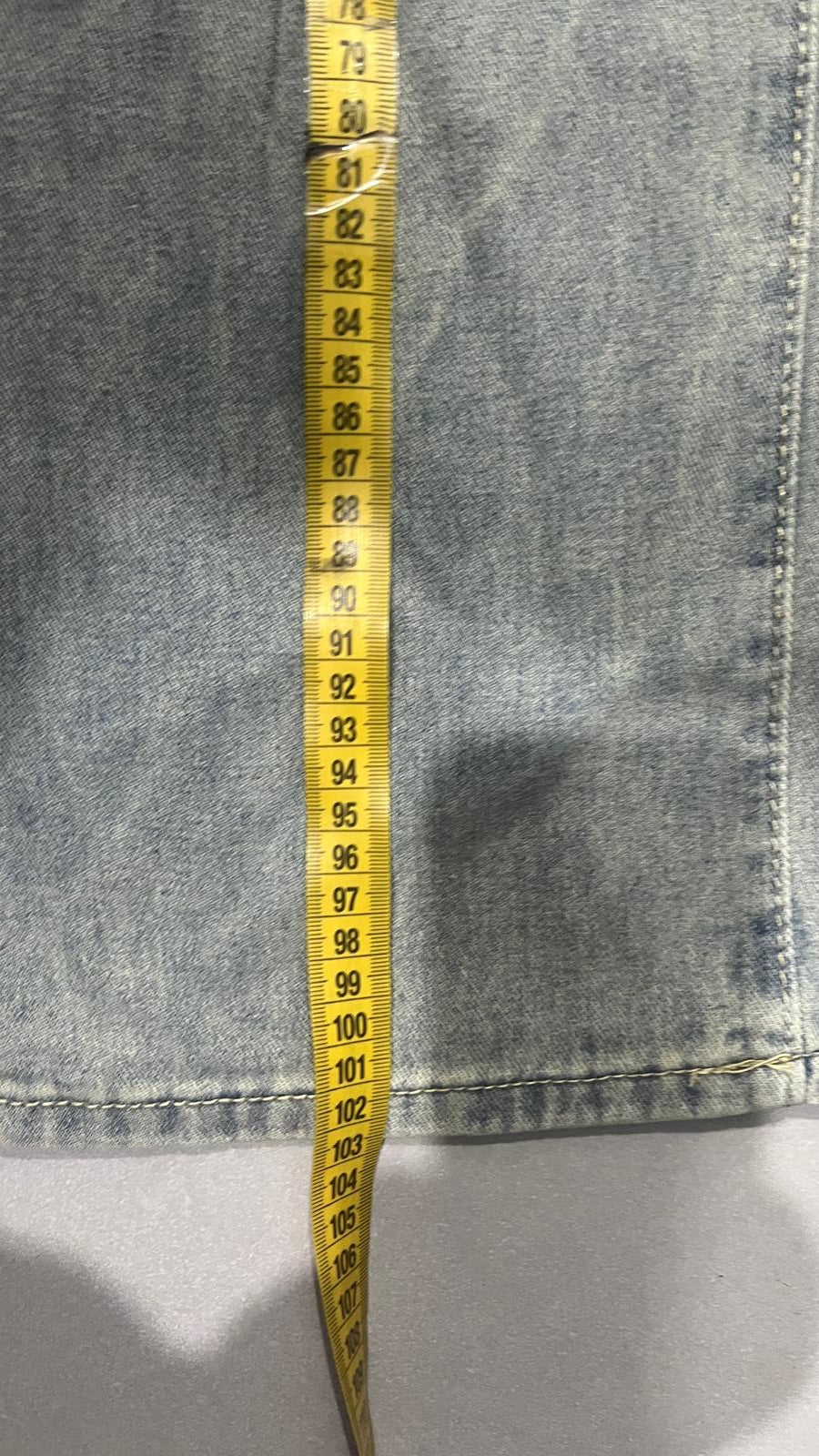 Denim Jeans Stone Wash Rotture Baggy Fit (S)