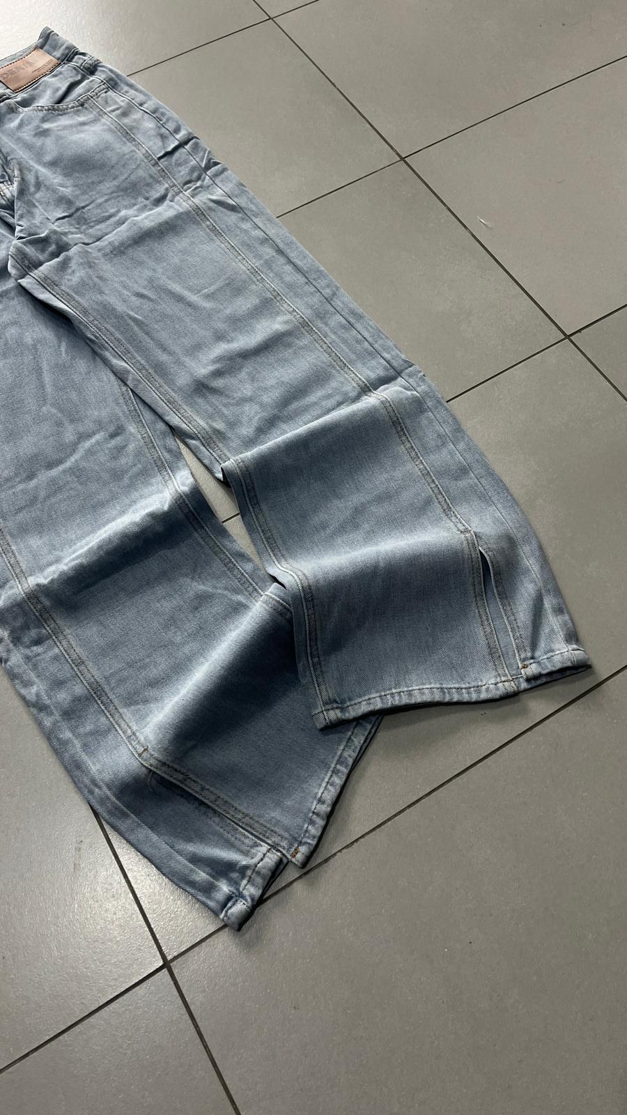 Denim Light Blue Jeans Particular Flare Baggy Fit (XS)