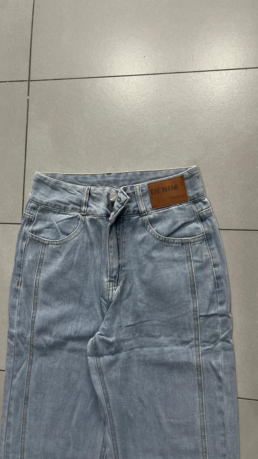 Denim Light Blue Jeans Particular Flare Baggy Fit (XS)