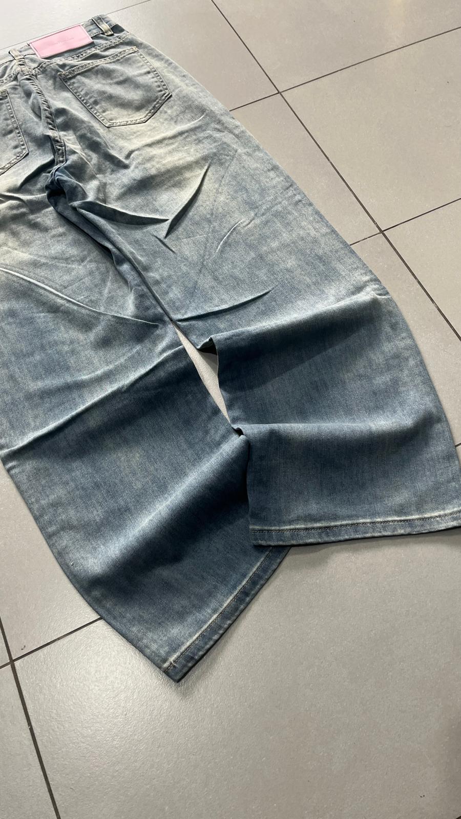 Denim Jeans Baggy Fit Blu Washed (XS)