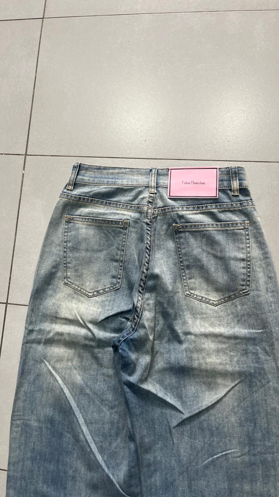 Denim Jeans Baggy Fit Blu Washed (XS)