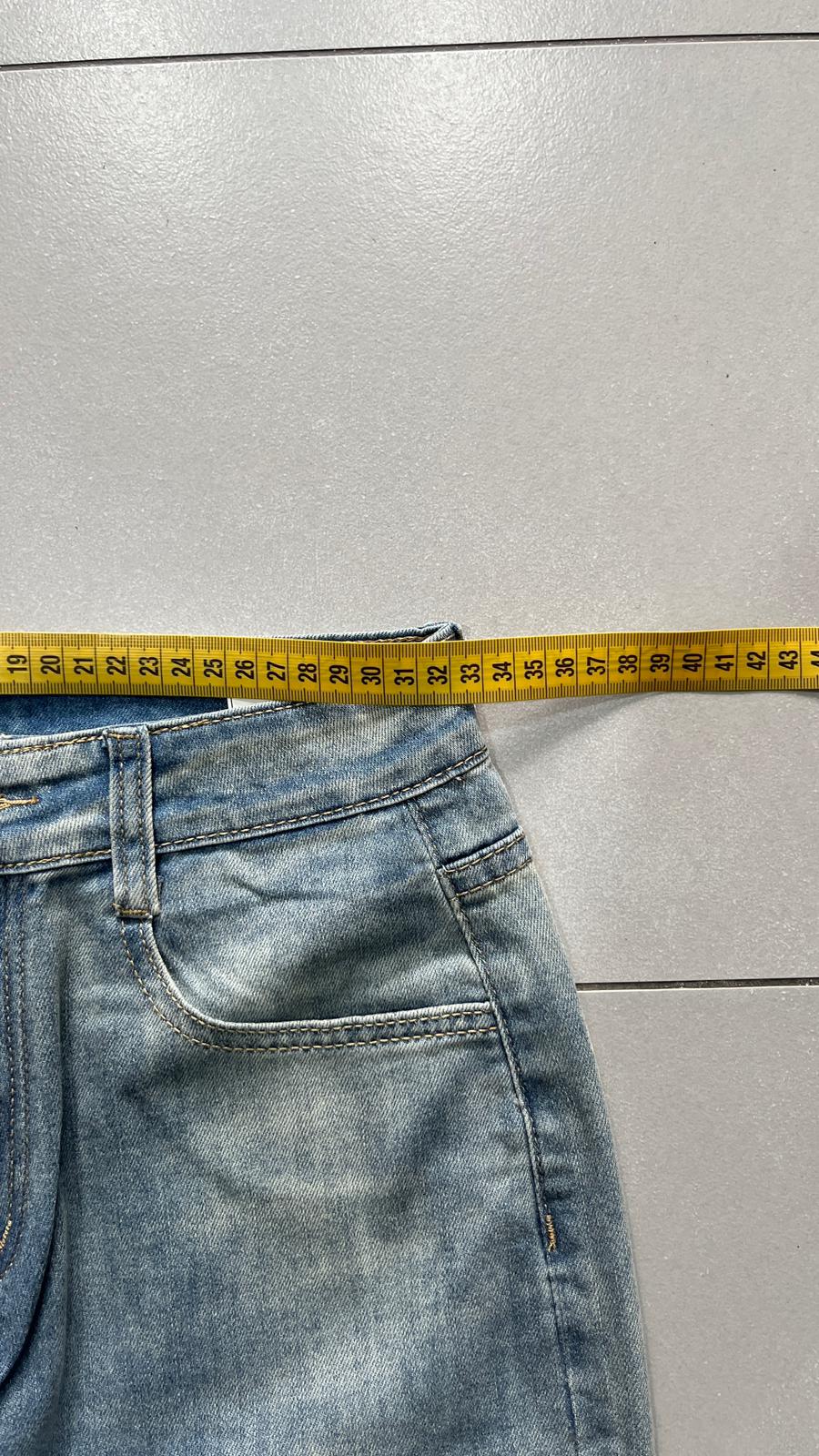 Denim Jeans Baggy Fit Blu Washed (XS)