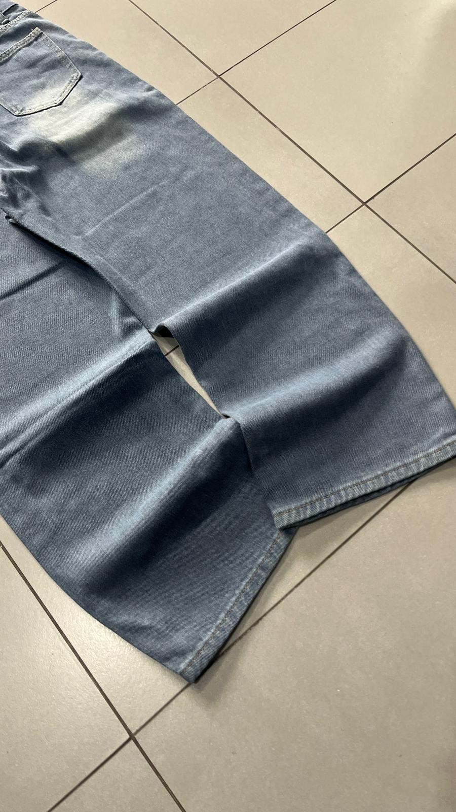 Denim Jeans Washed Blue Baggy Fit (XS)