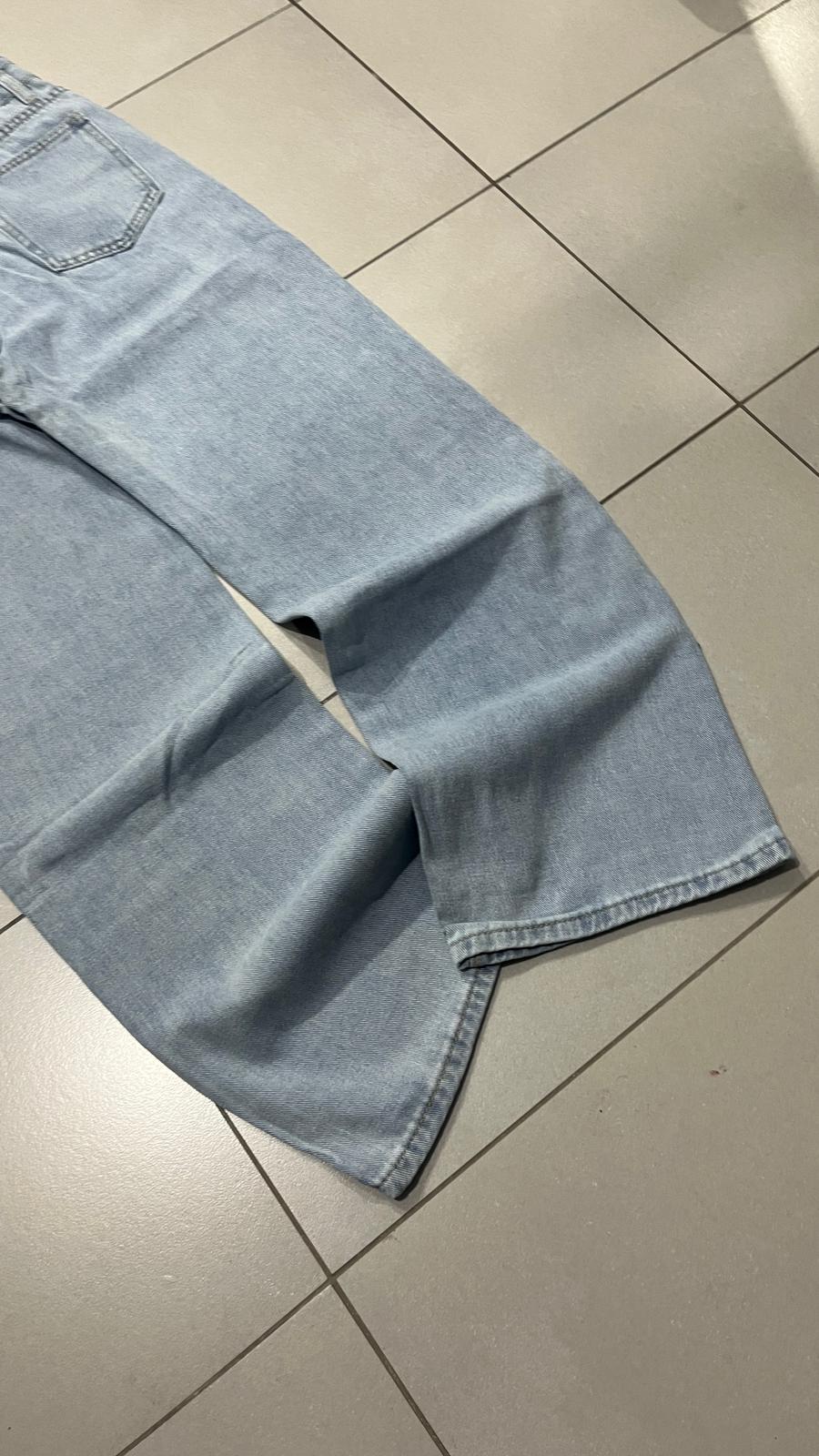 Denim Jeans Light Blue Straight Fit (XS)
