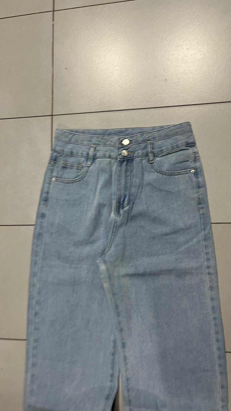 Denim Jeans Light Blue Straight Fit (XS)