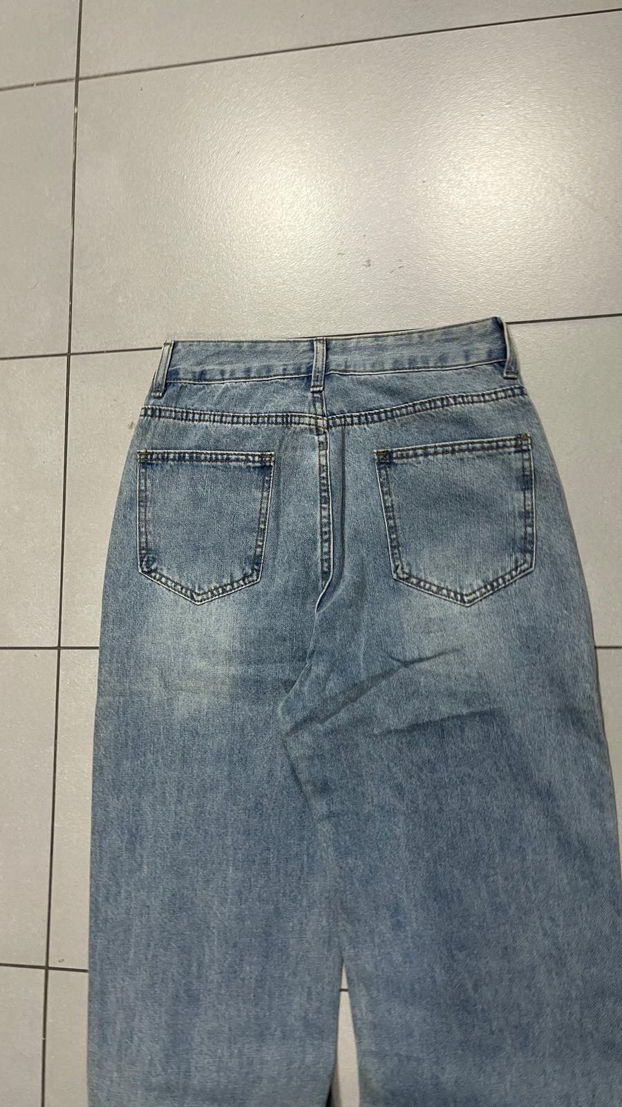 Denim Jeans Washed Straight Fit (XS)