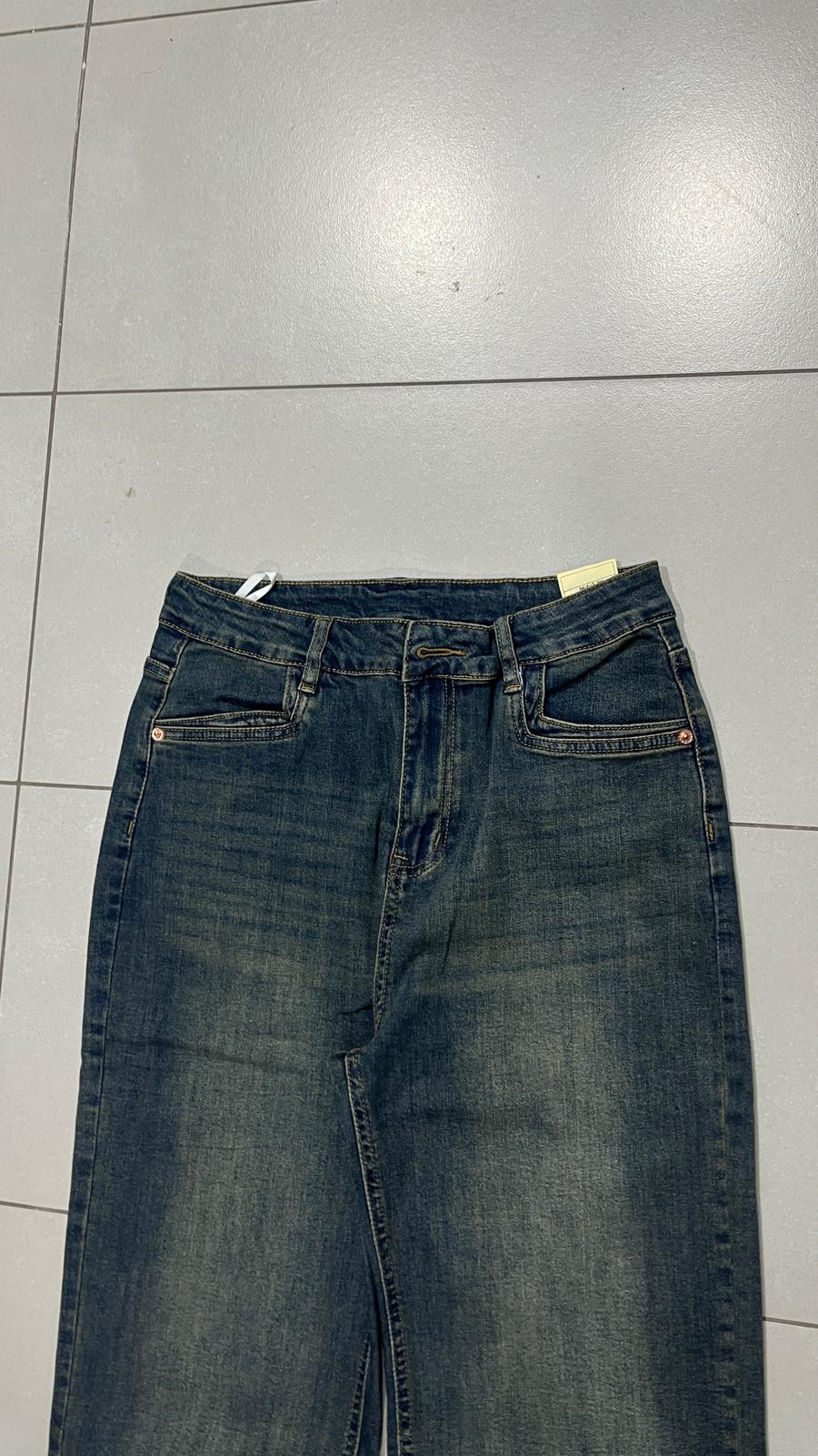 Denim Stone Wash Straight Fit (S)