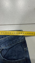 Denim Jeans Particular Embroidered Blu Baggy Fit (XXS)